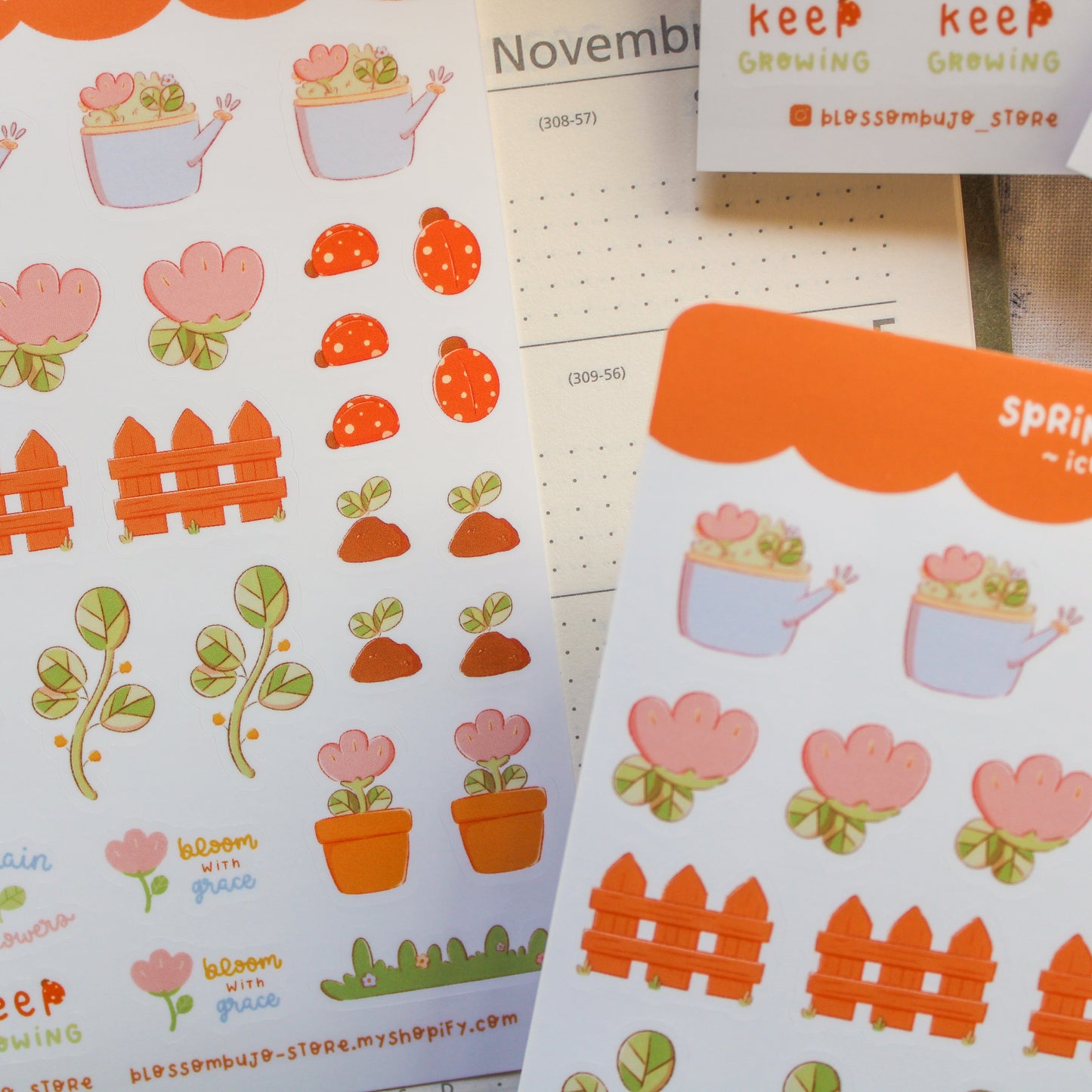 Stickersheet Vinyl - Spring Garden Icons