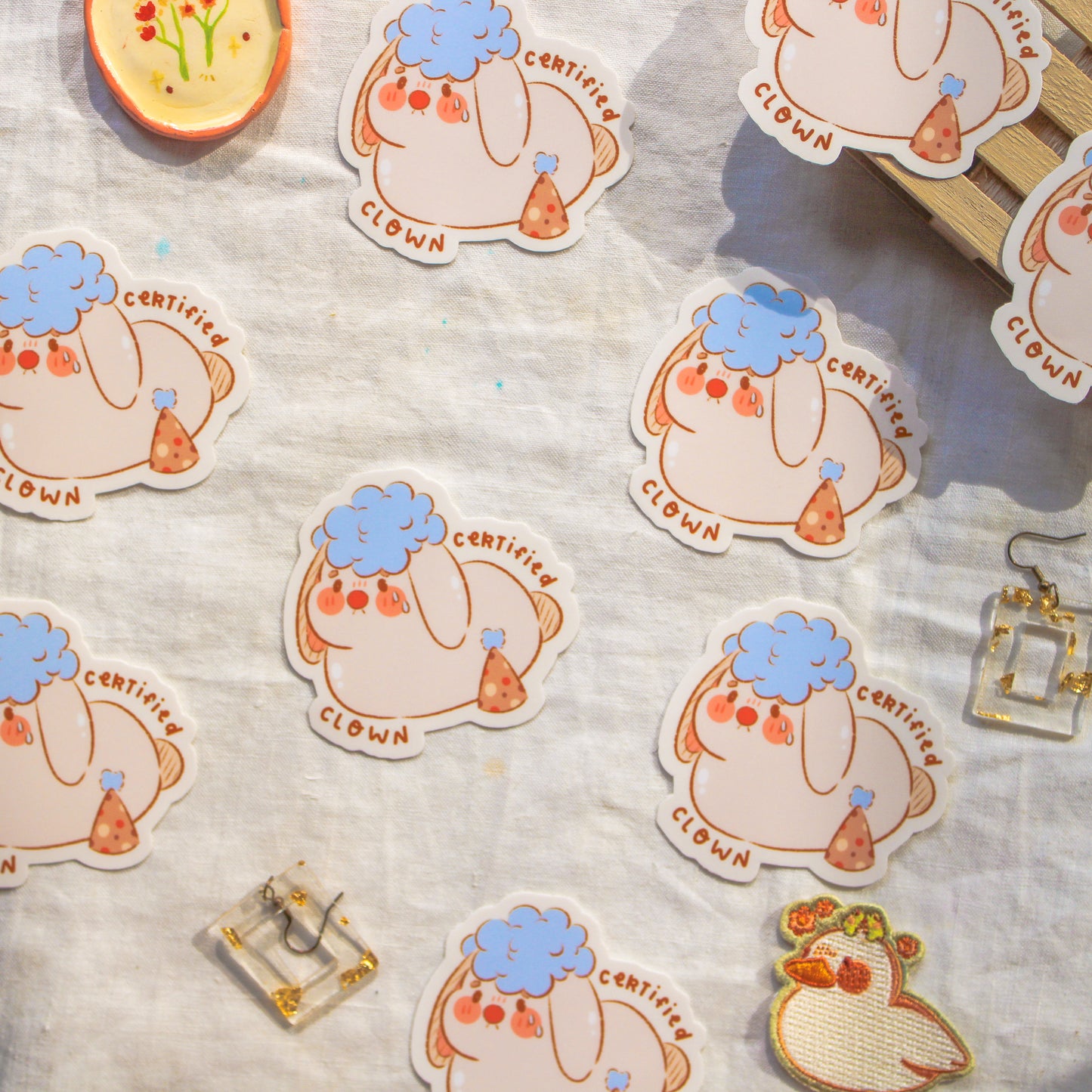 Sticker Flake Vinyl - Silly Bunny