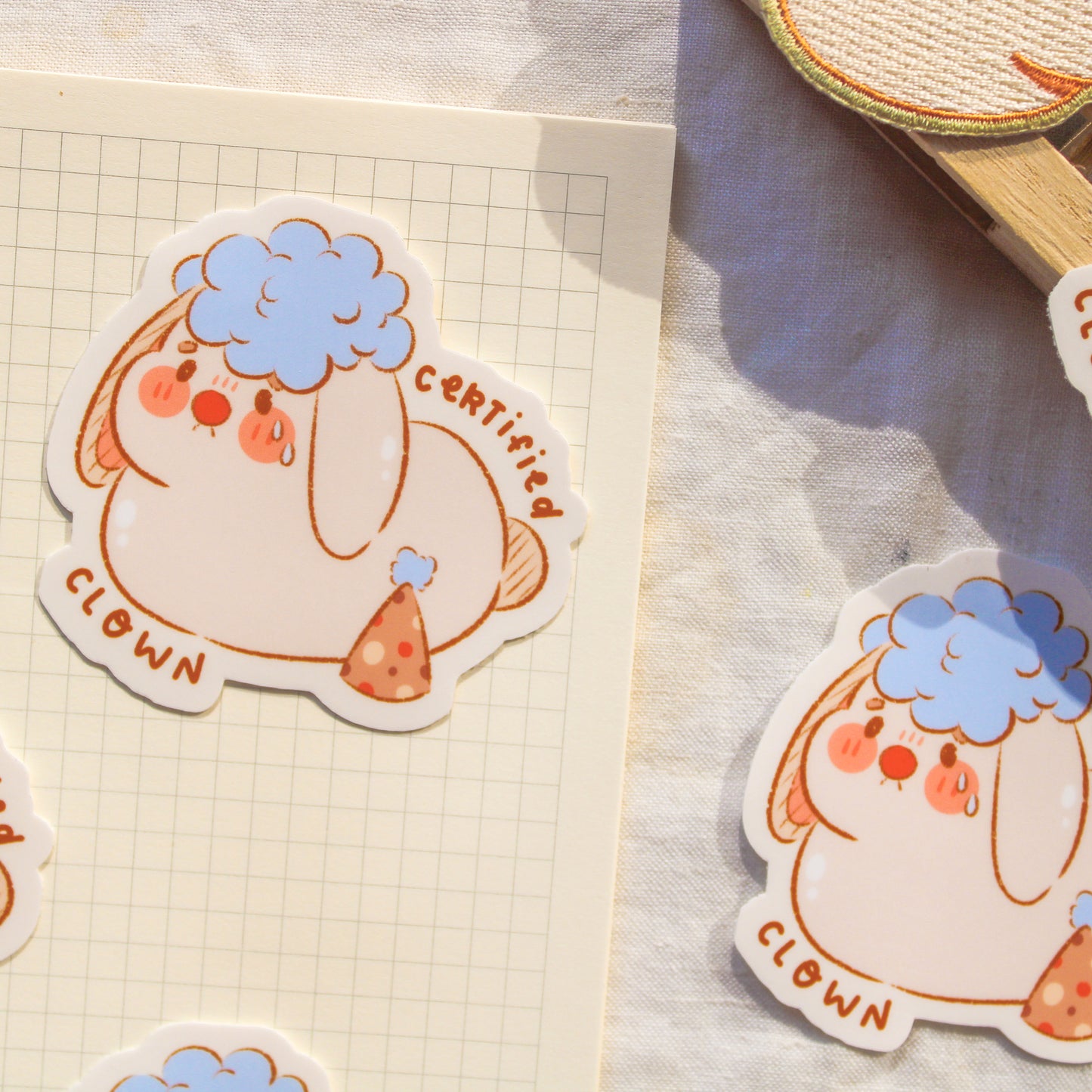Sticker Flake Vinyl - Silly Bunny