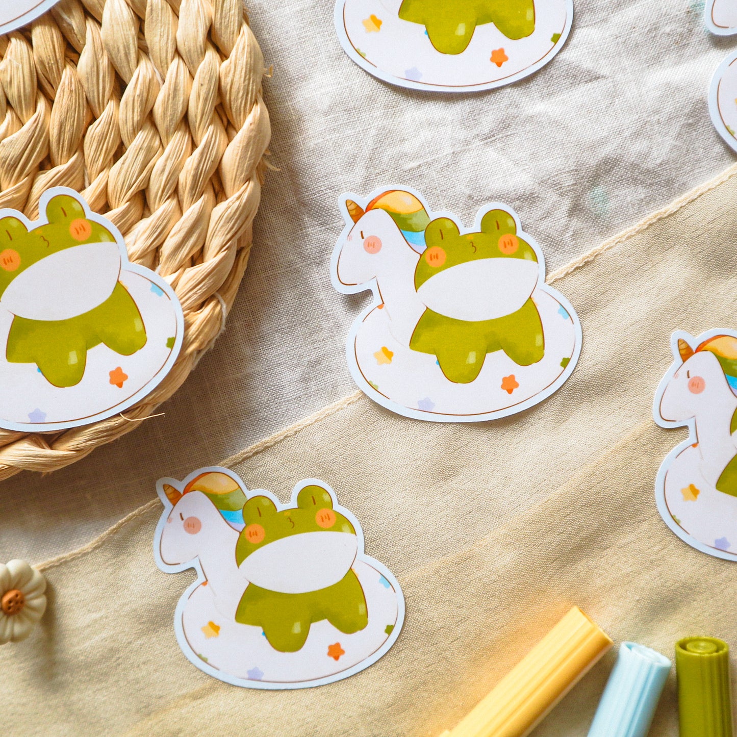 Sticker Flake Glossy - Unicorn Froggo