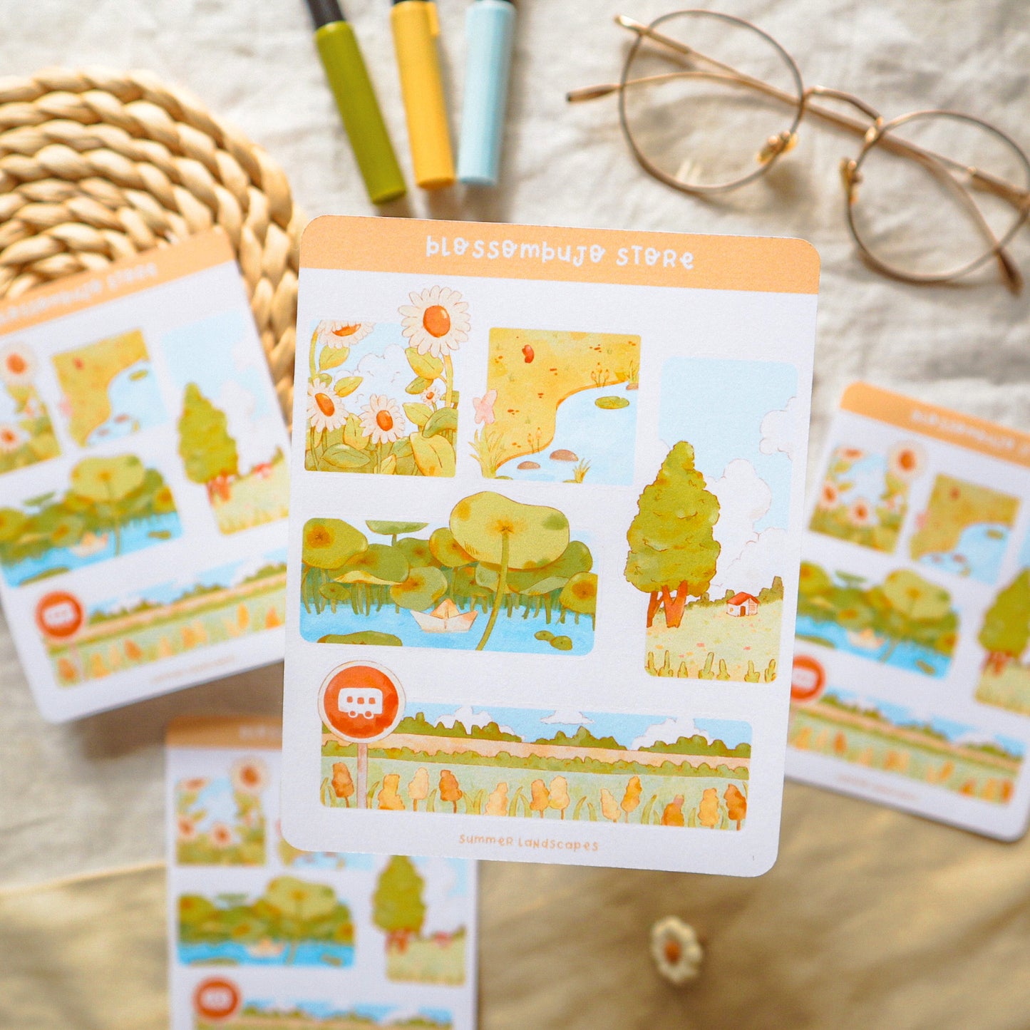 Stickersheet - Summer Landscapes