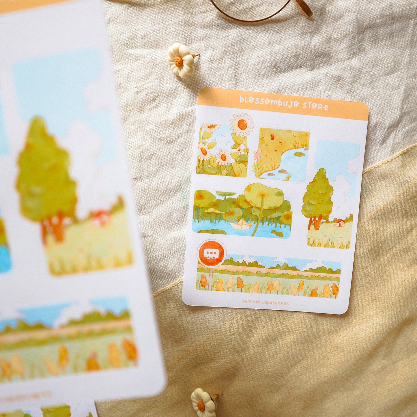 Stickersheet - Summer Landscapes