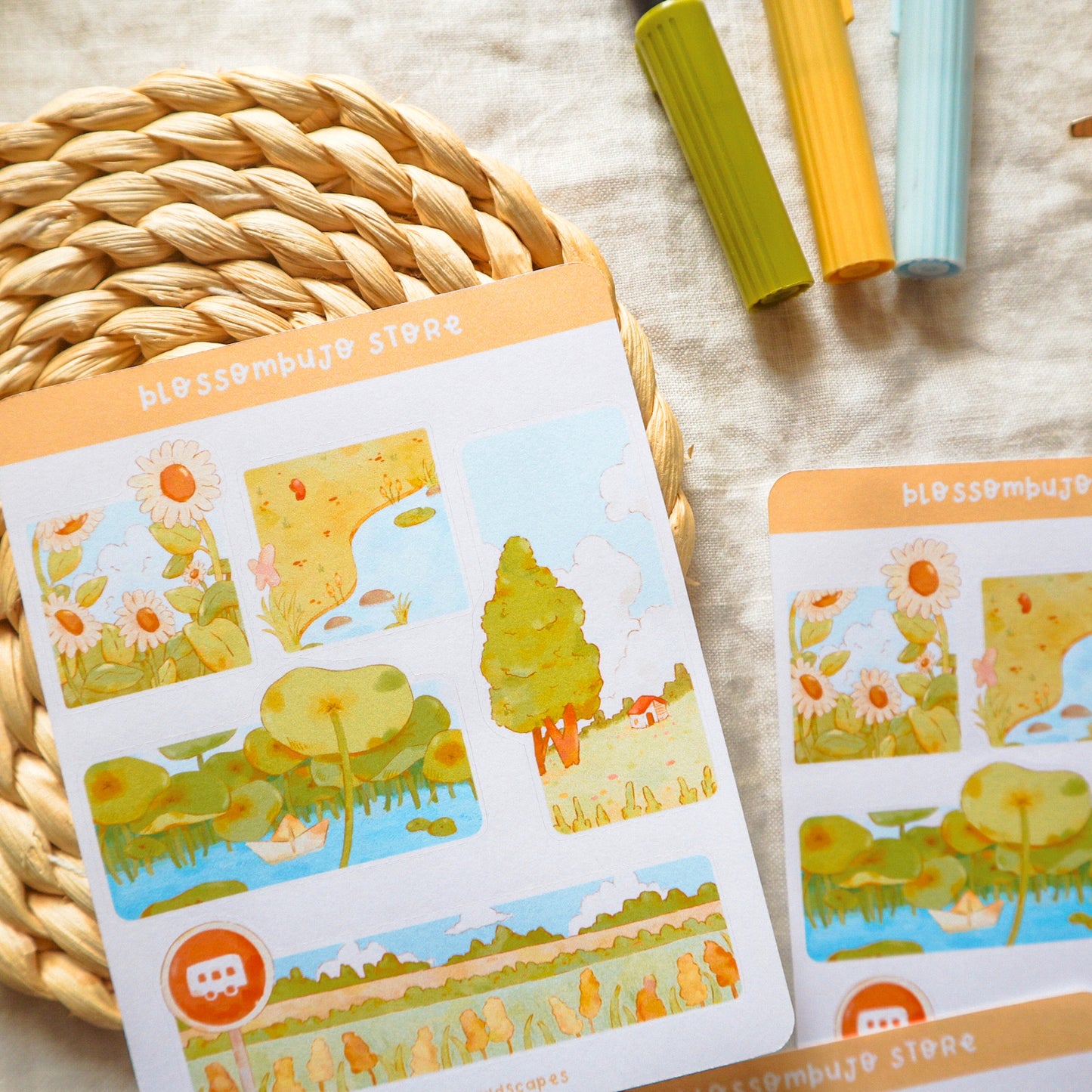 Stickersheet - Summer Landscapes