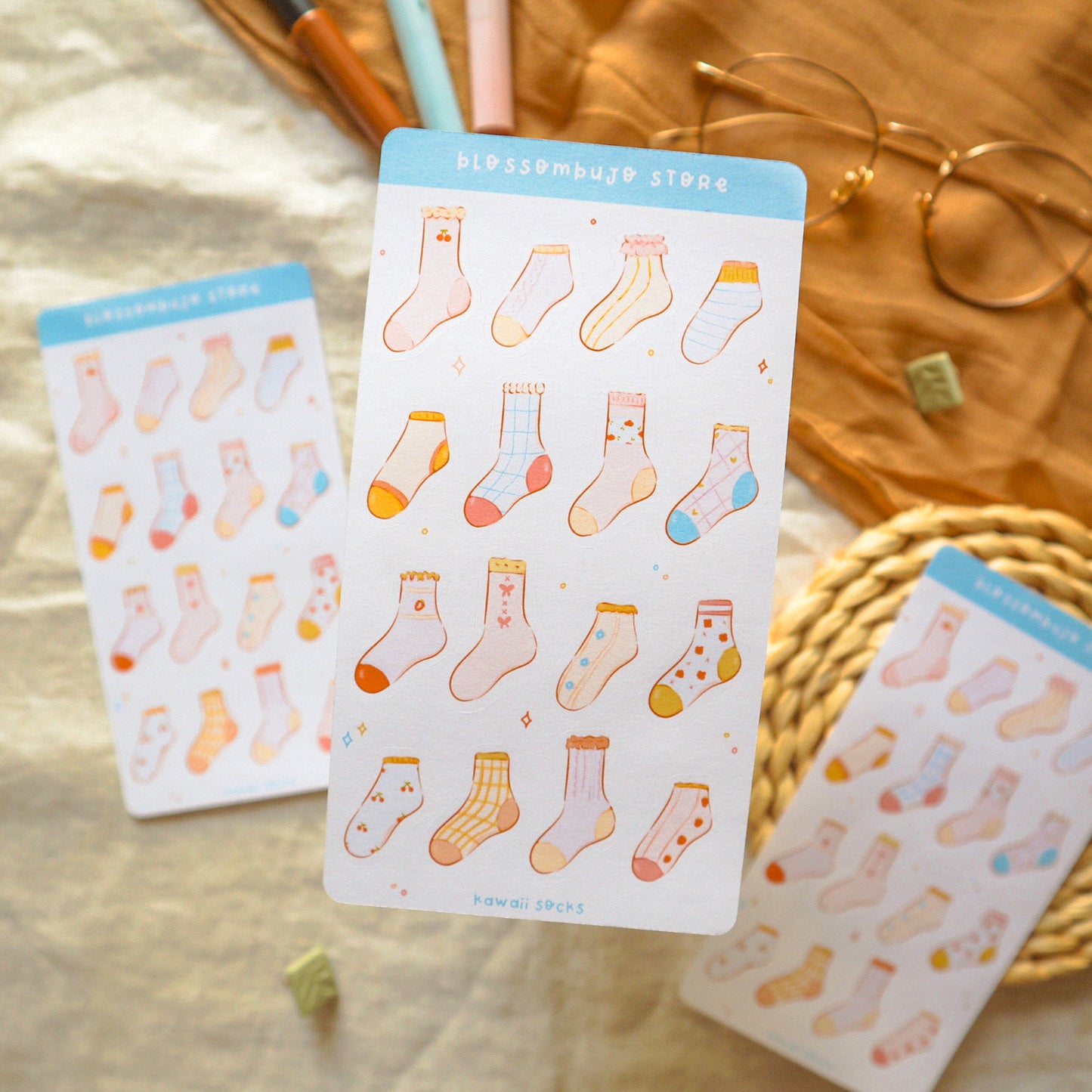 Stickersheet - Kawaii Socks