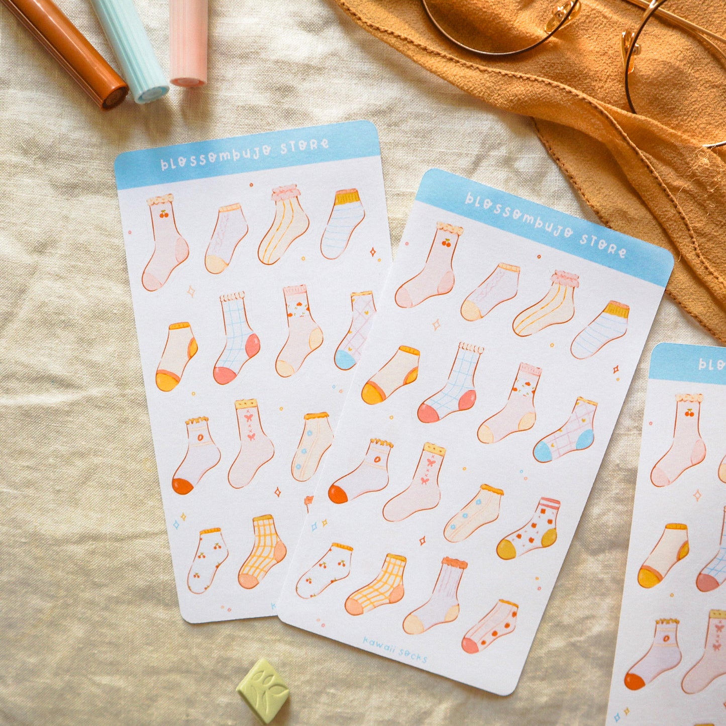 Stickersheet - Kawaii Socks