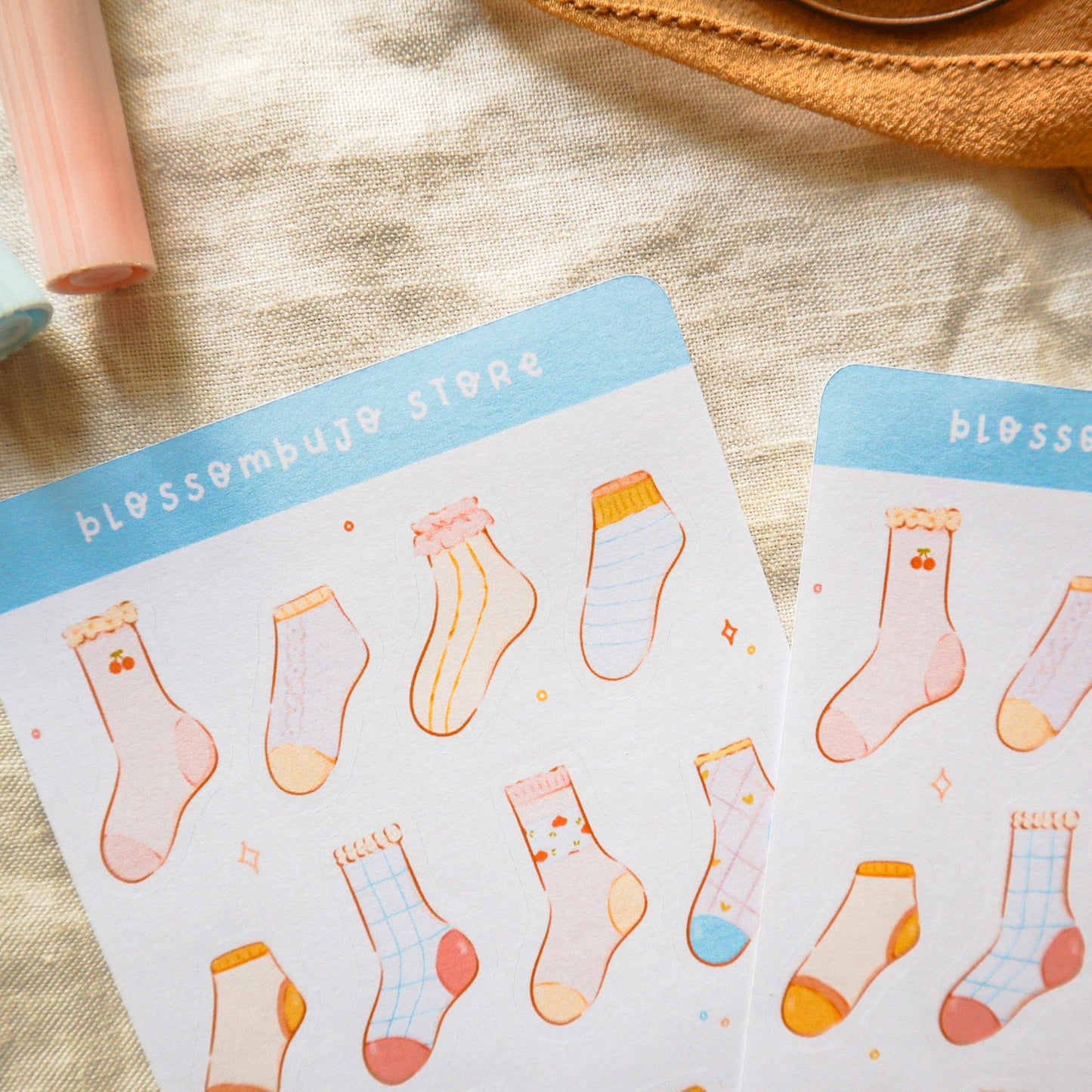 Stickersheet - Kawaii Socks