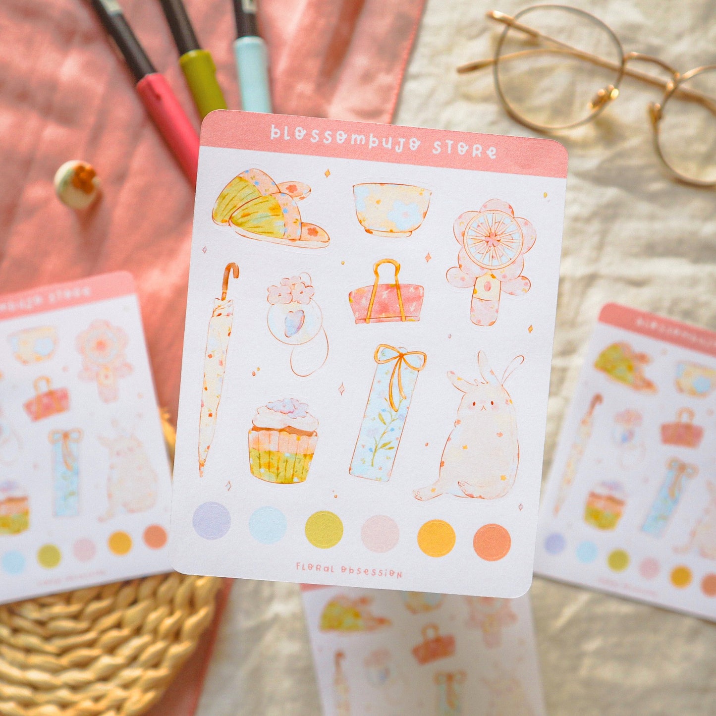 Stickersheet - Anime Foodstuff
