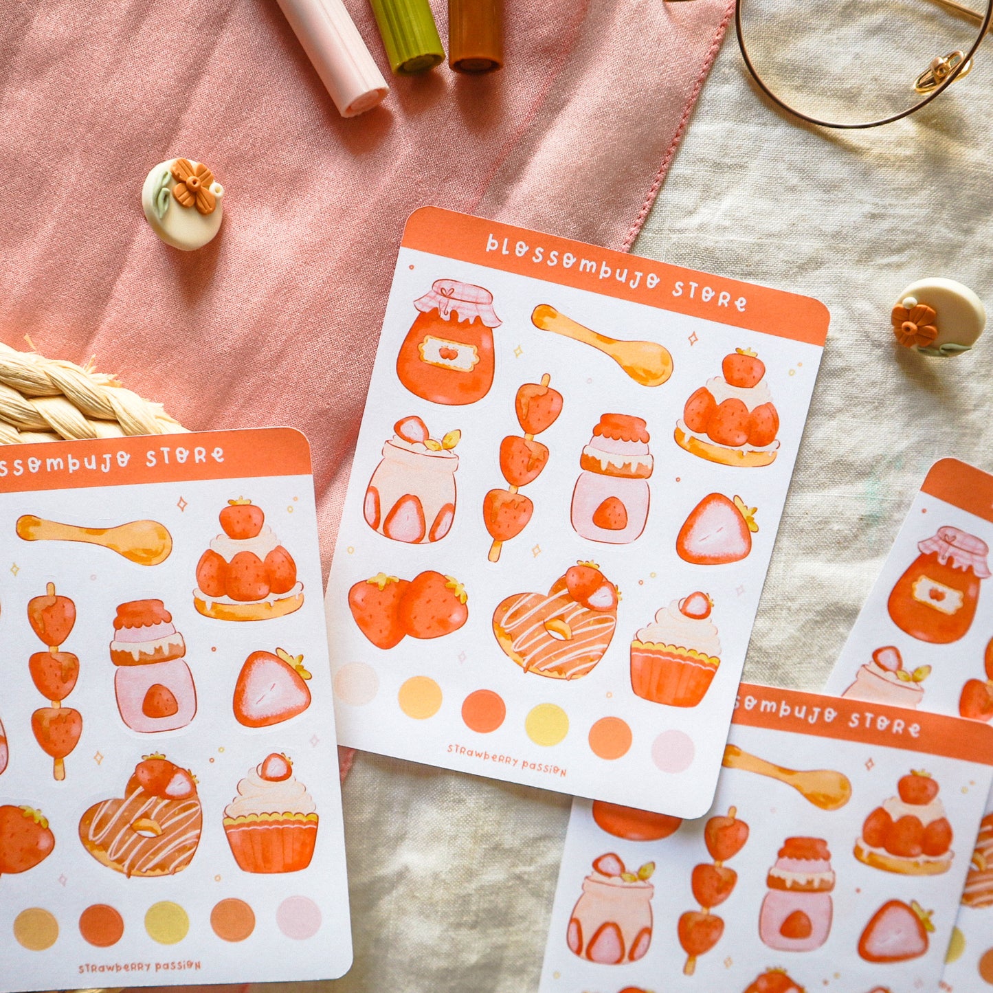 Stickersheet - Strawberry Passion