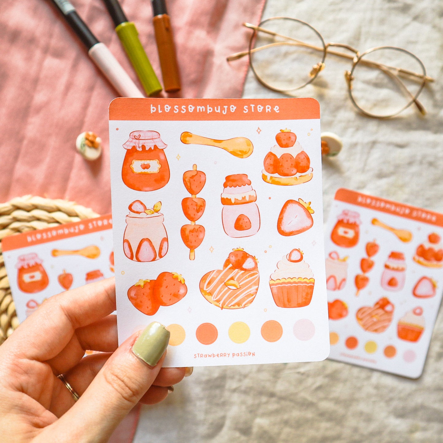 Stickersheet - Strawberry Passion