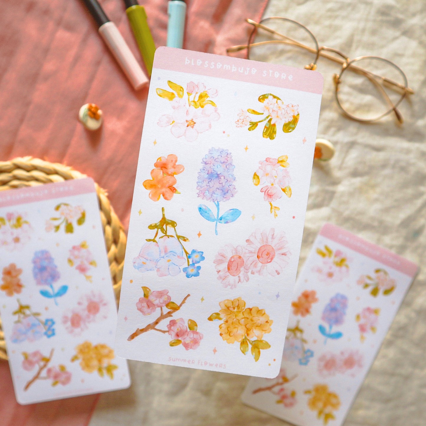 Stickersheet - Summer Flowers