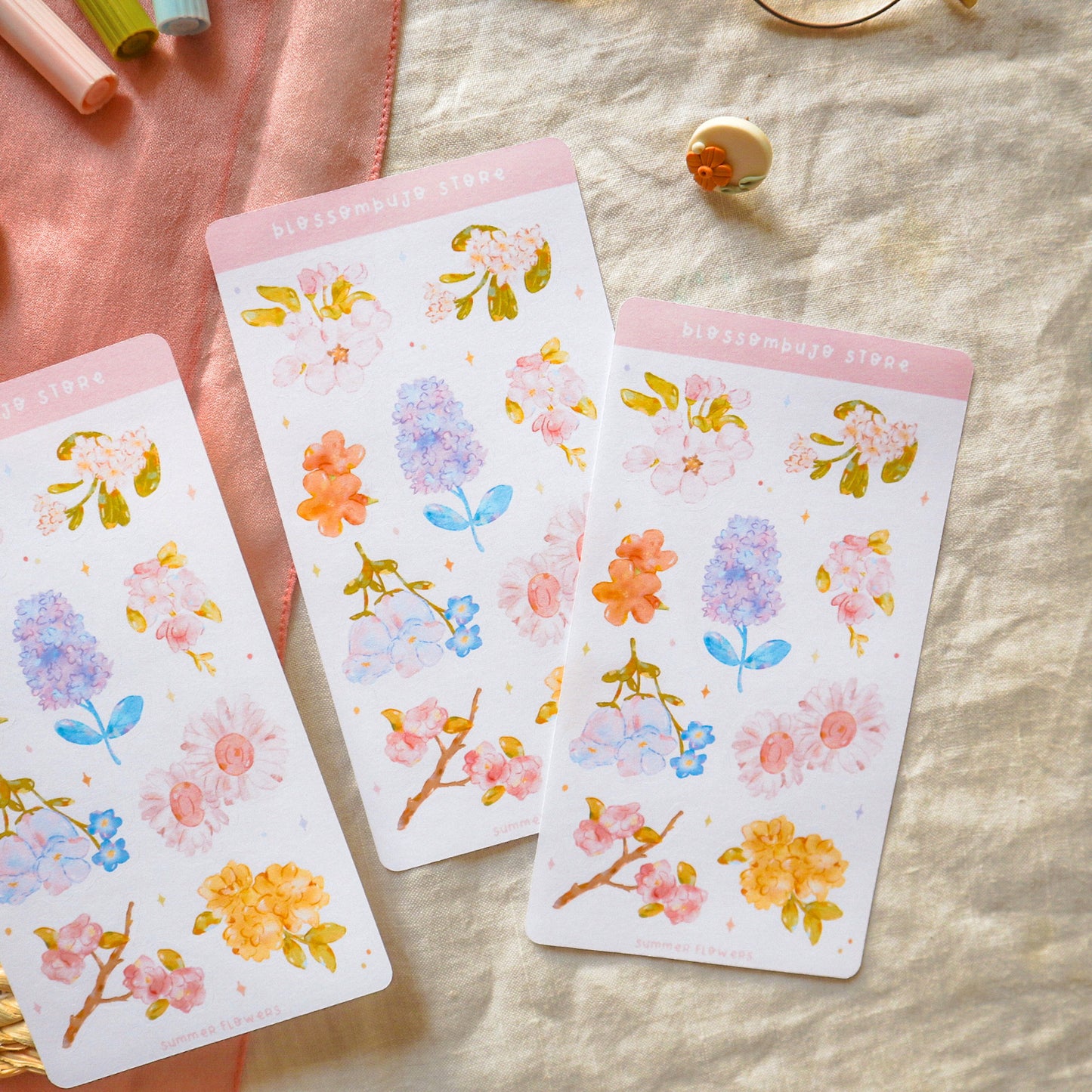 Stickersheet - Summer Flowers