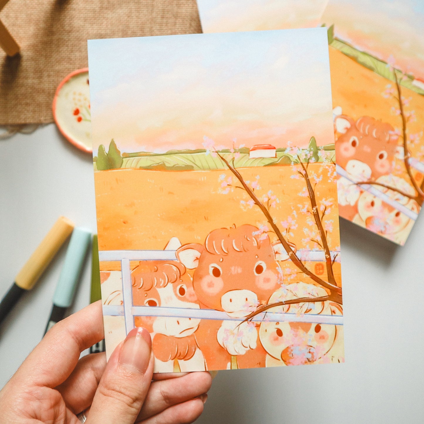 Art Print - Twilight Cows