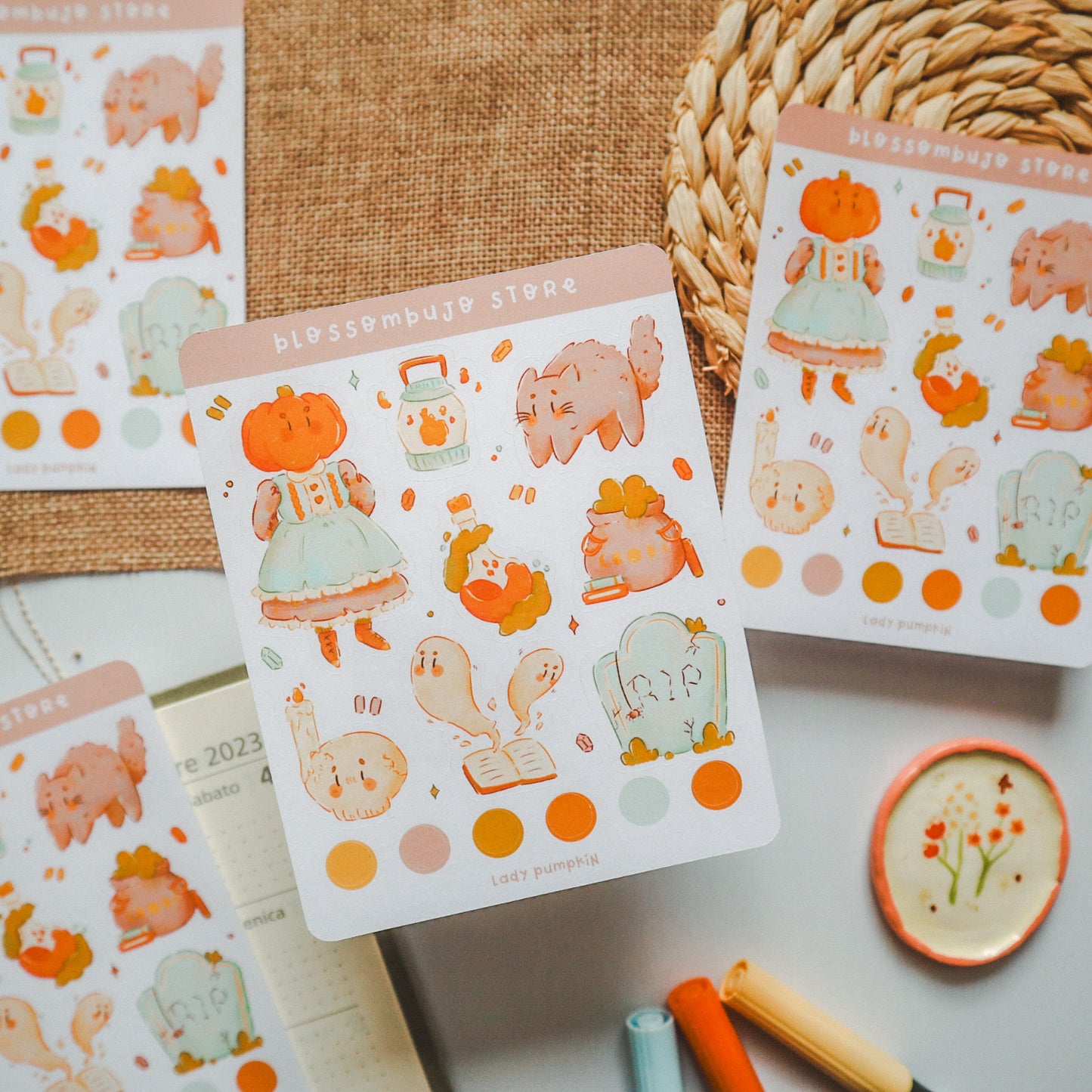 Foglio adesivo - Pumpkin Lady