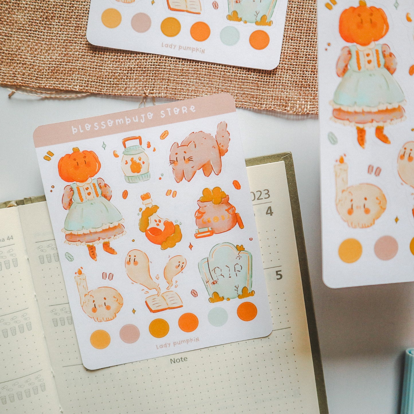 Foglio adesivo - Pumpkin Lady