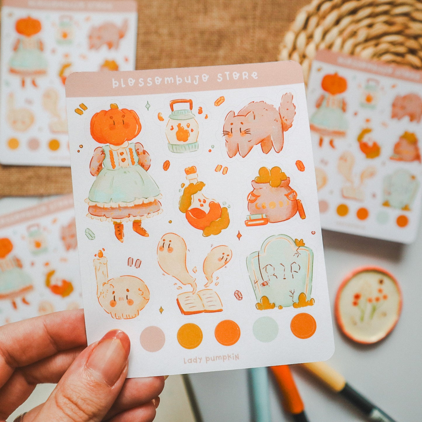 Foglio adesivo - Pumpkin Lady