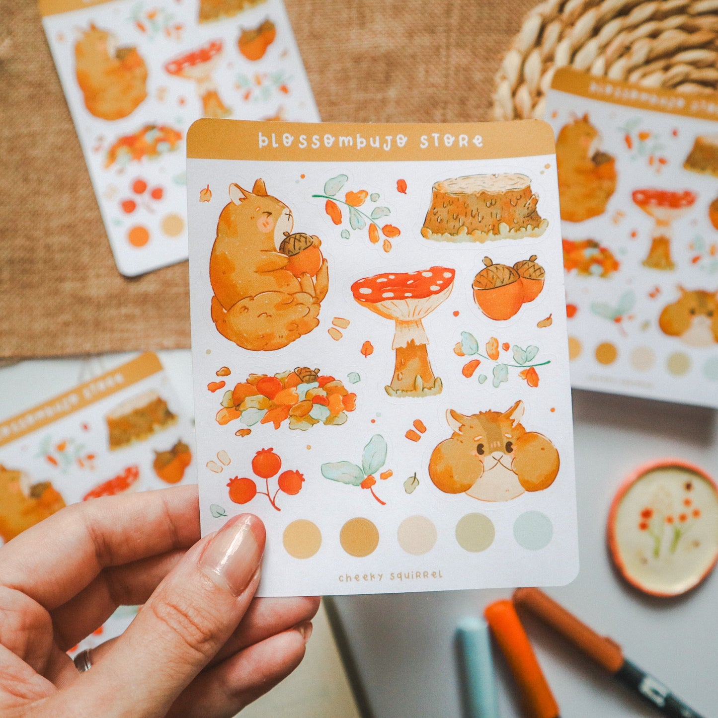Stickersheet - Cheeky Squirrel