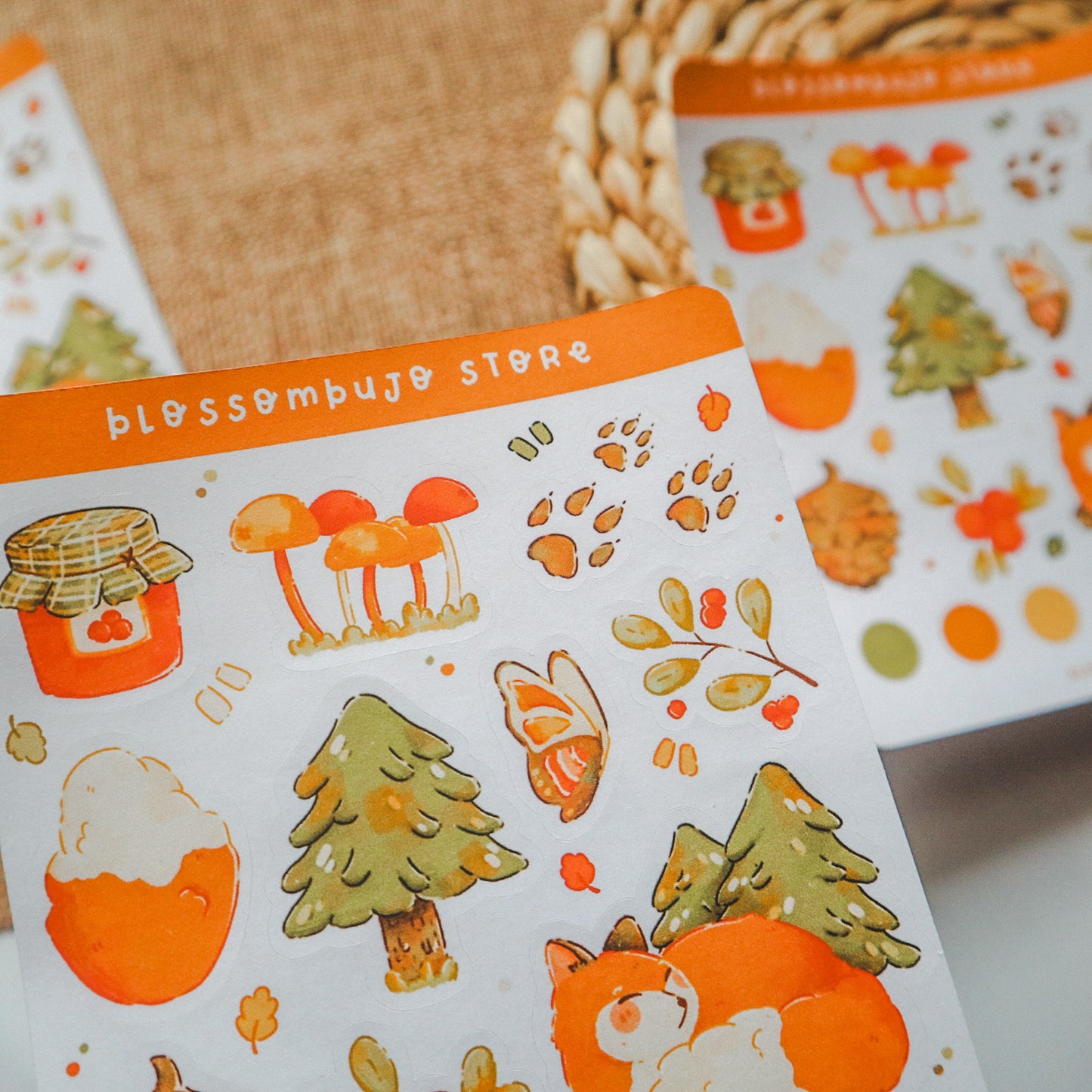 Foglio adesivo - Sleepy Fox