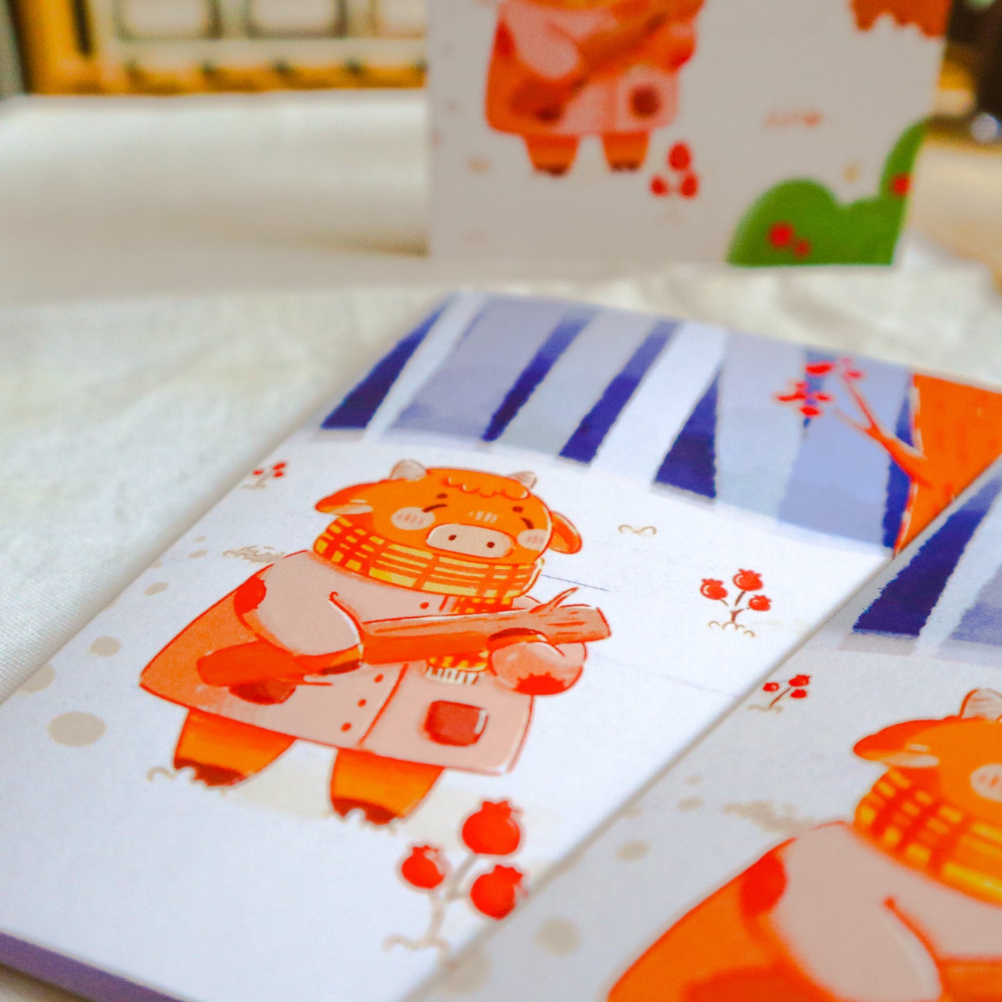 Greeting Card - Lumberjack Cow