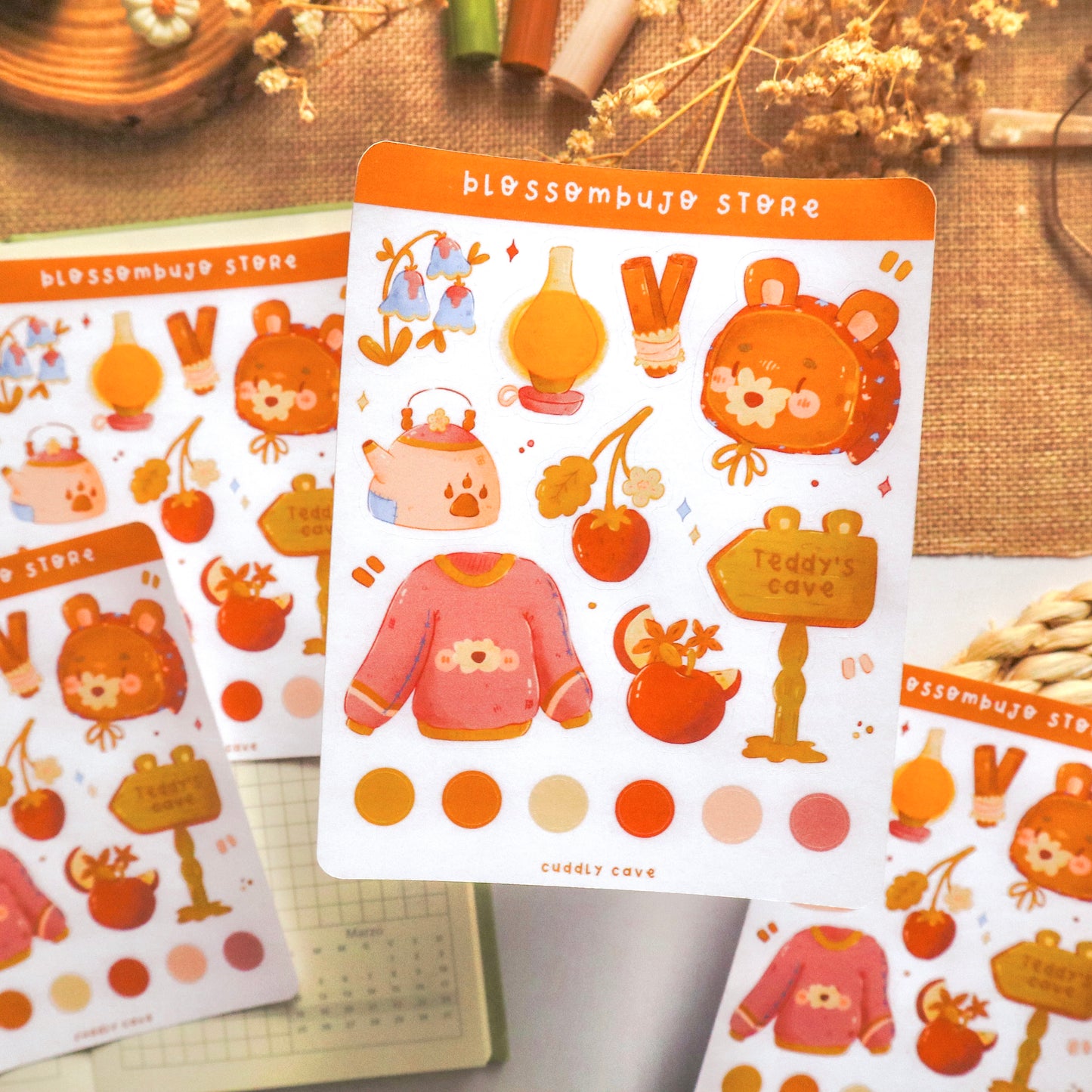 Stickersheet - Cuddly Cave