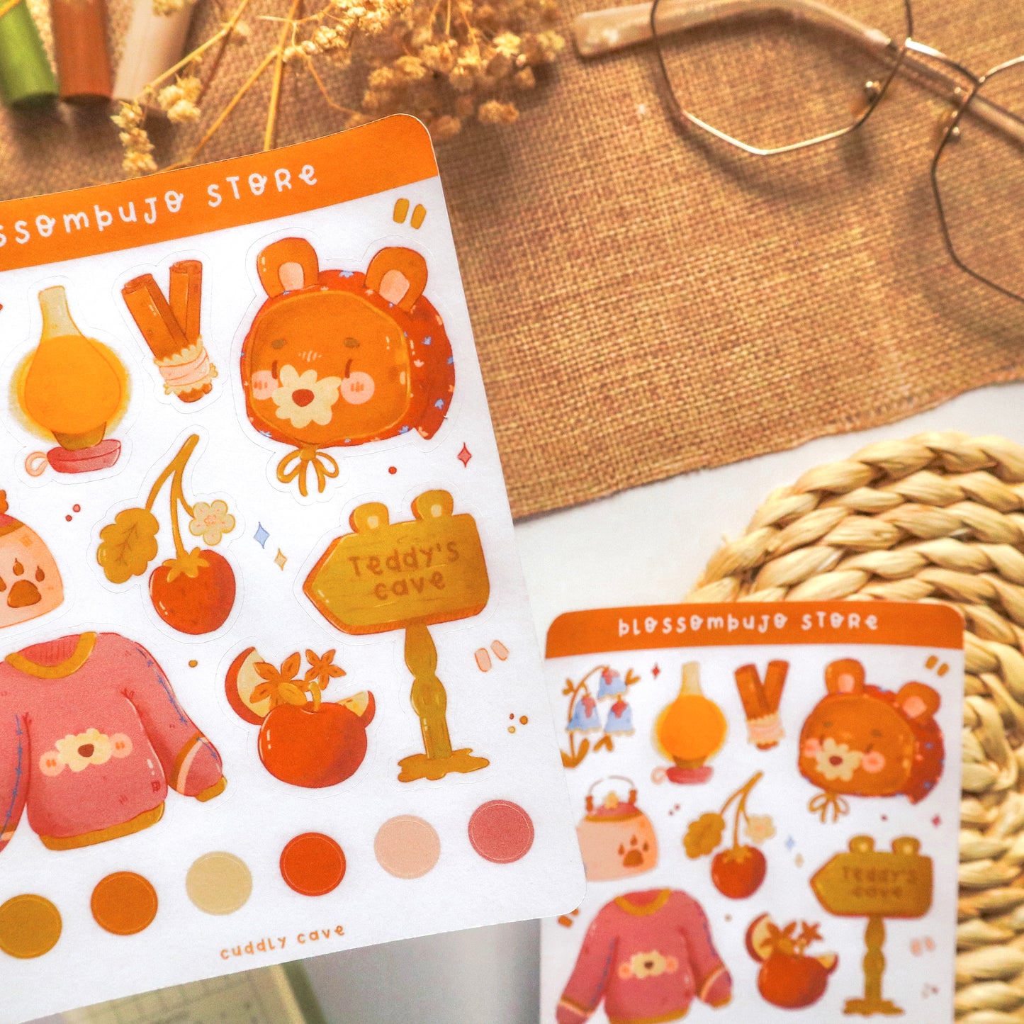 Stickersheet - Cuddly Cave