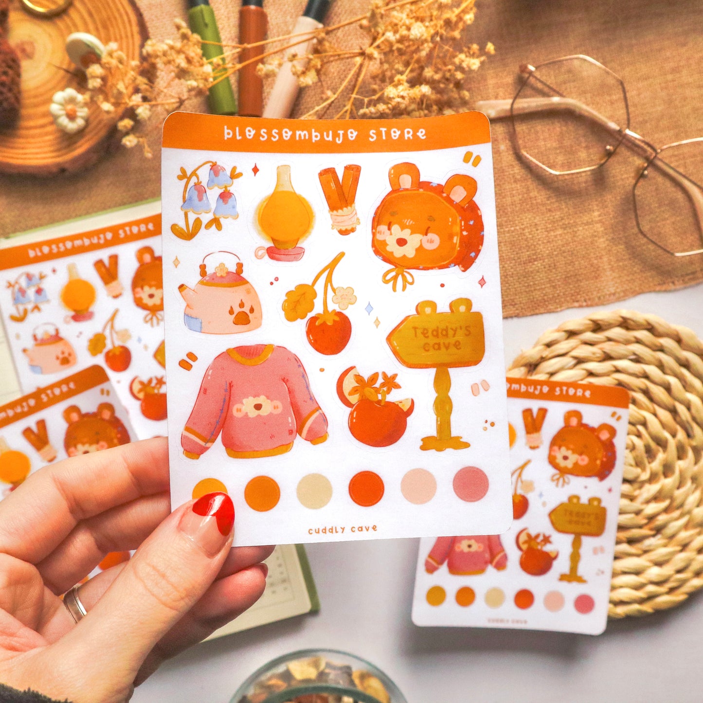 Stickersheet - Cuddly Cave