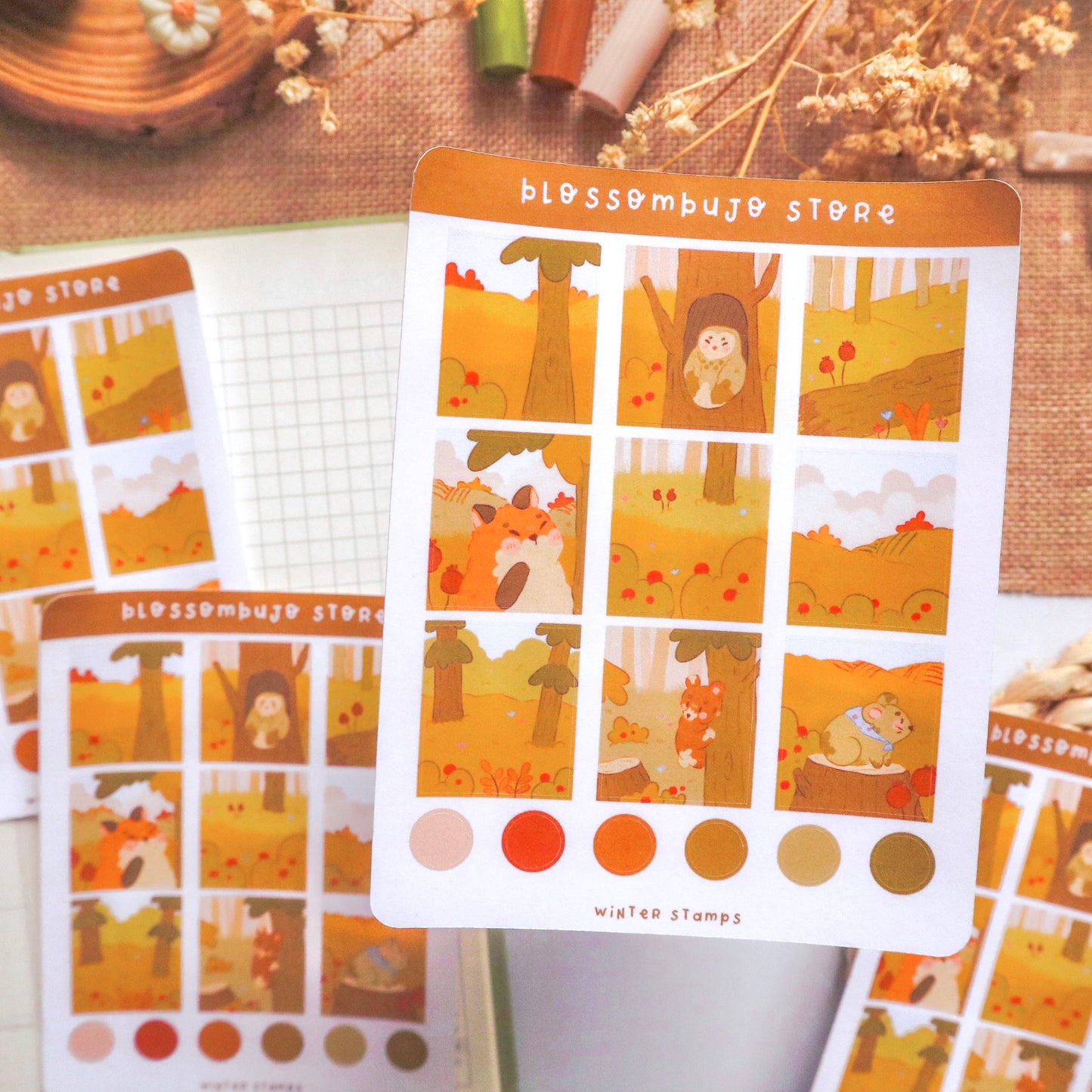Stickersheet - Winter Stamps