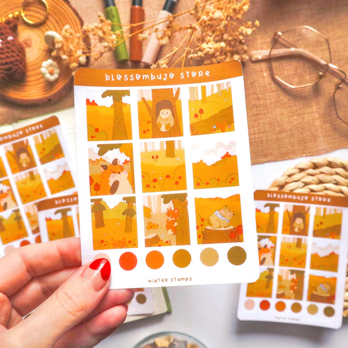 Stickersheet - Winter Stamps