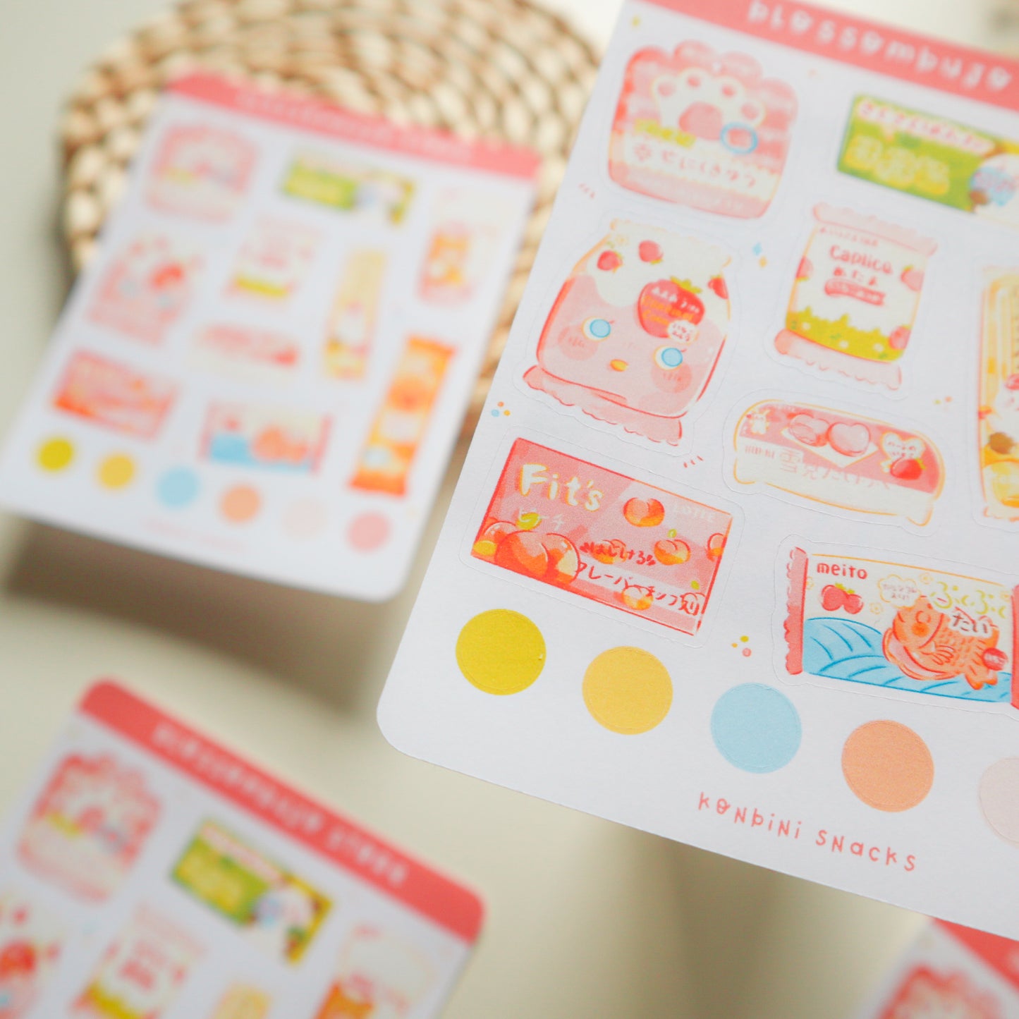 Stickersheet - Konbini Snacks
