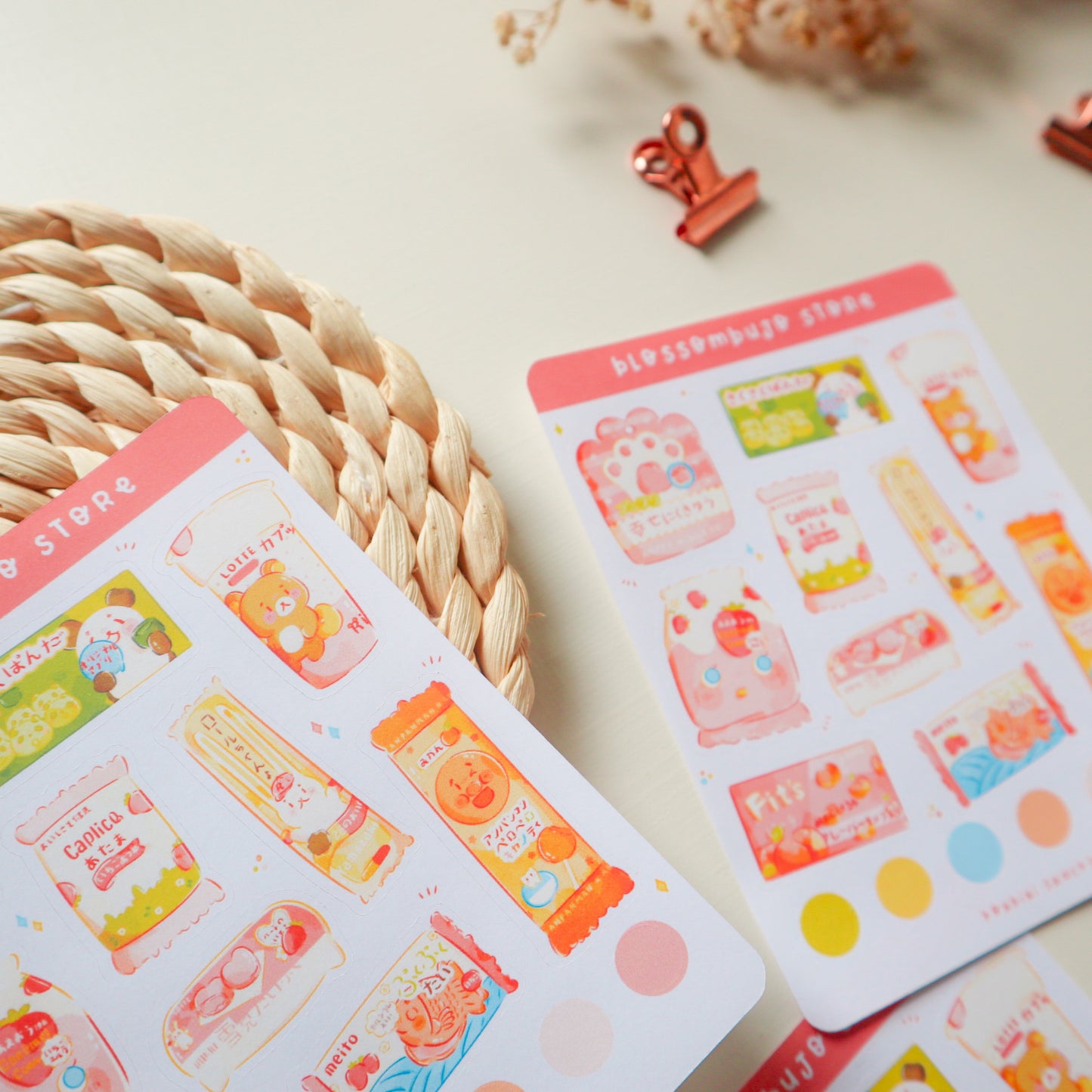 Stickersheet - Konbini Snacks