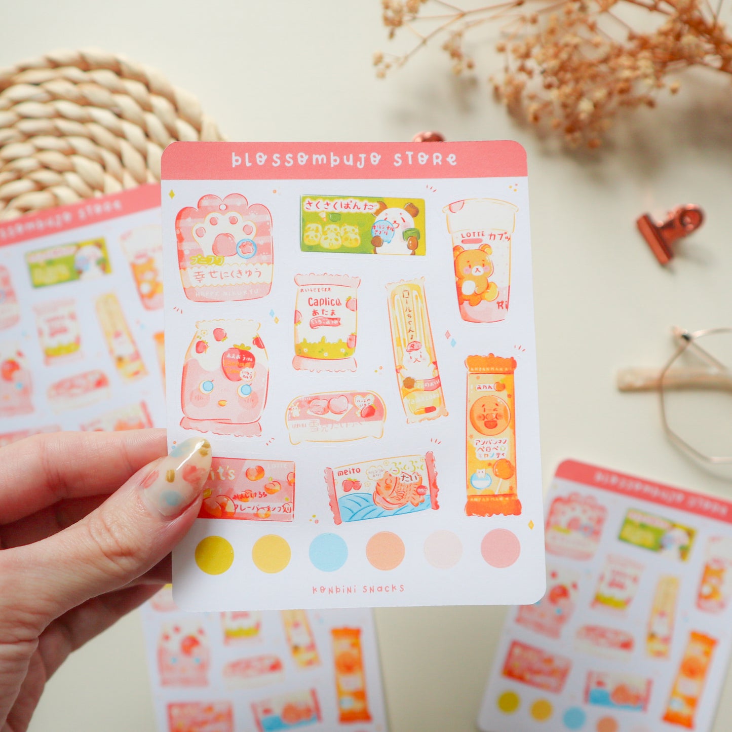 Stickersheet - Konbini Snacks
