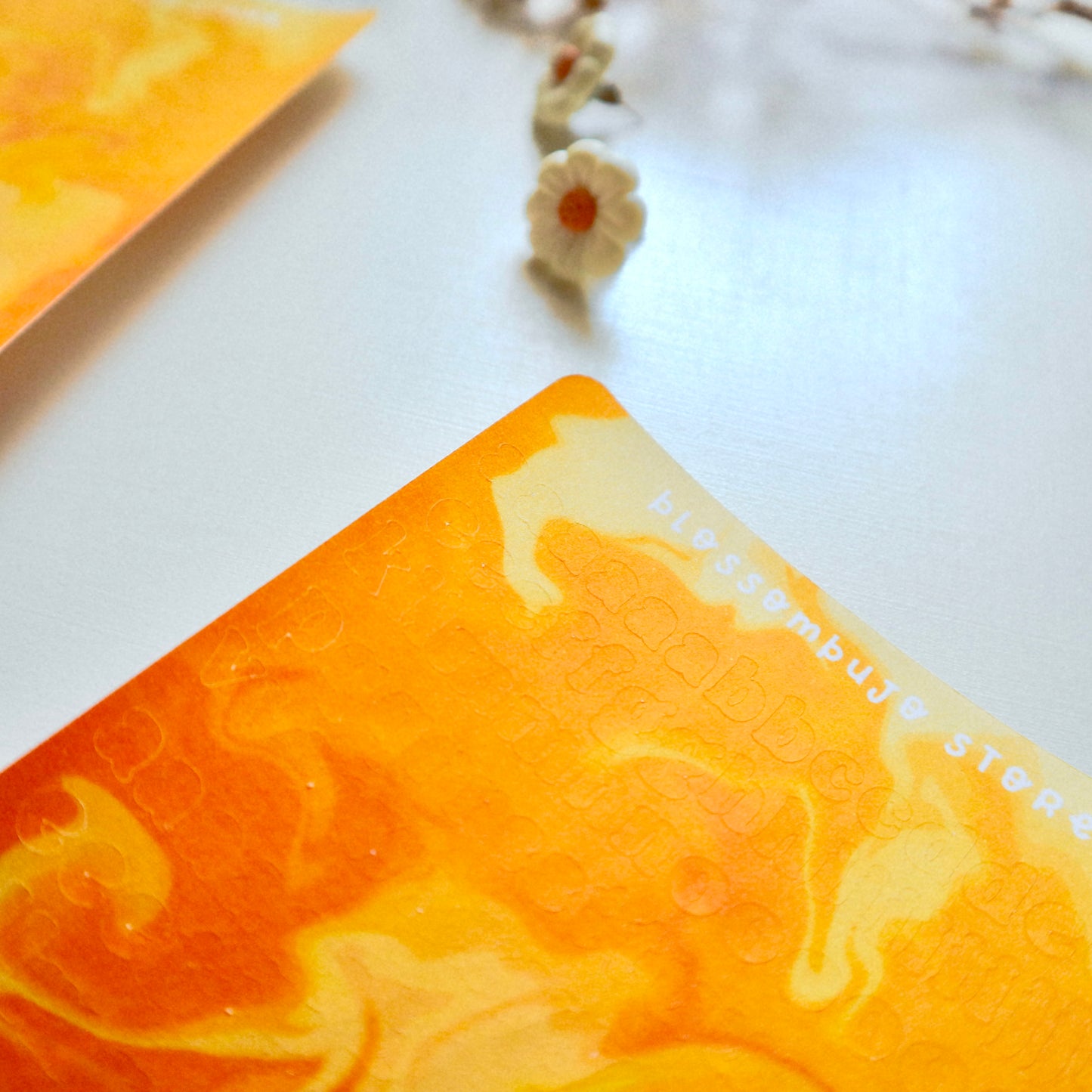 Stickersheet - Burnt Swirls Alphabet