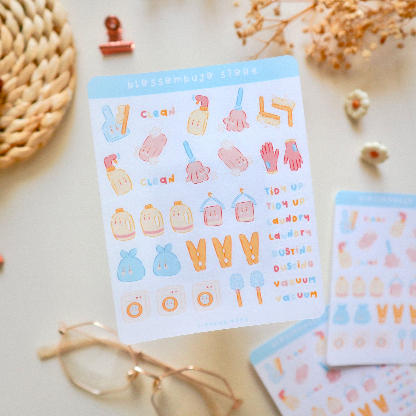 Stickersheet - Cleaning Mood