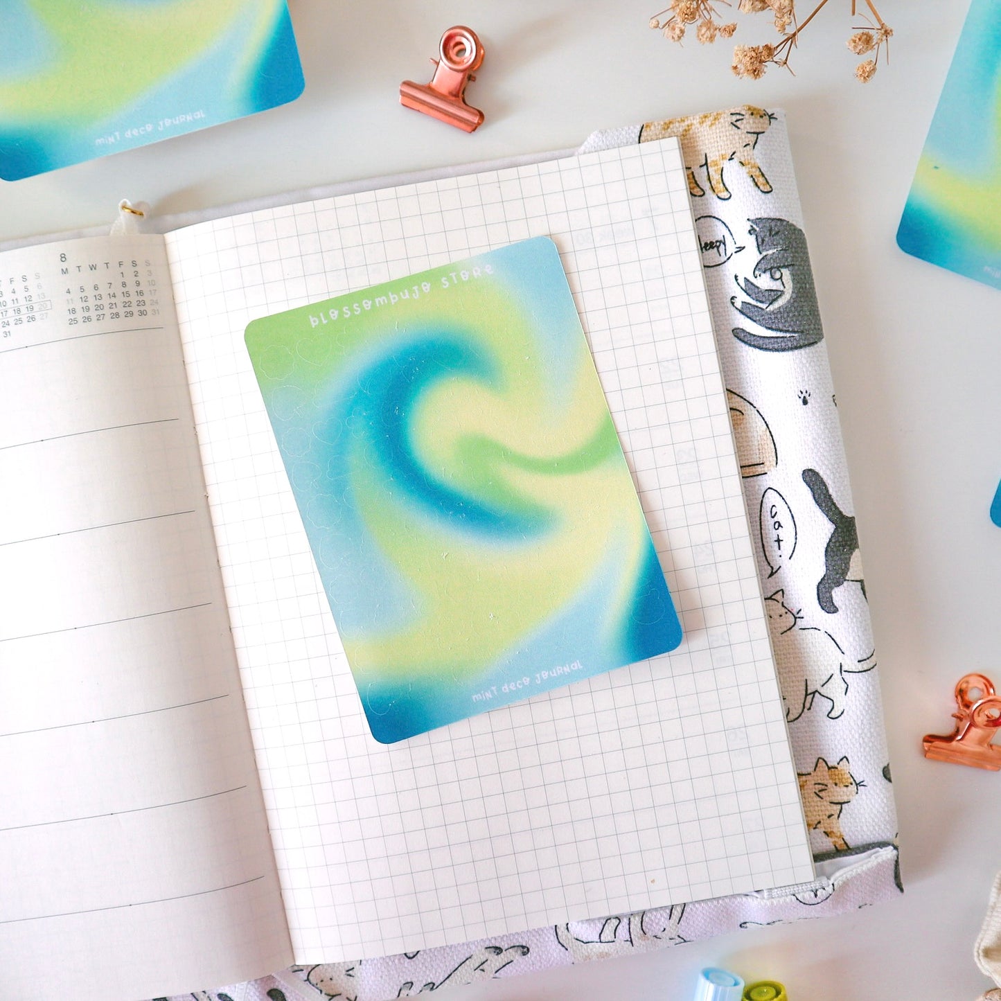 Stickersheet - Mint Deco Journal