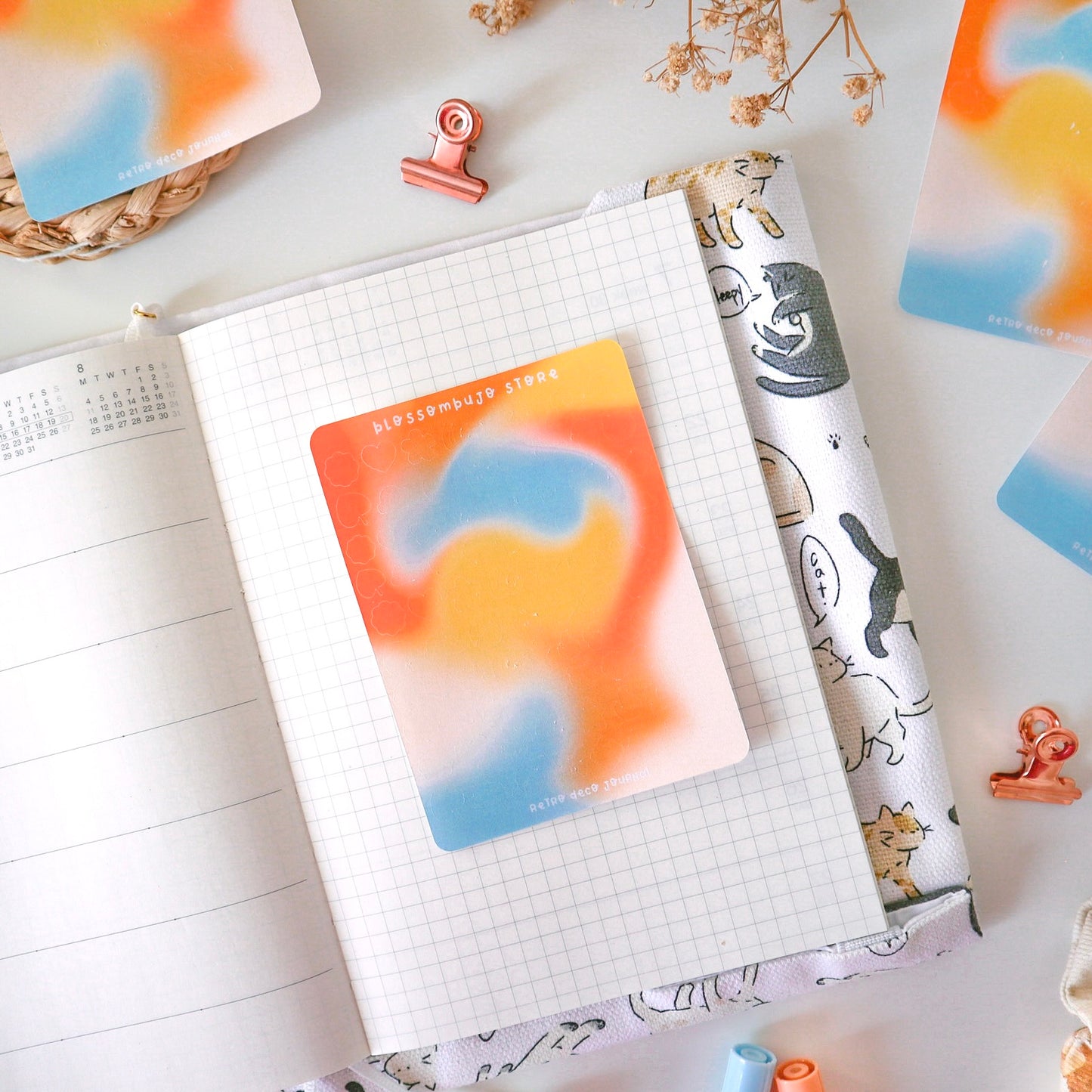 Stickersheet - Retro Deco Journal