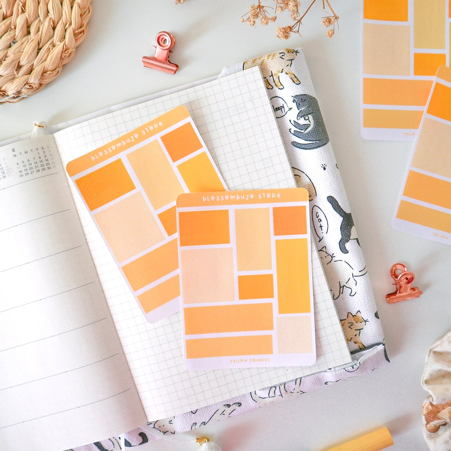Stickersheet - Yellow Squares
