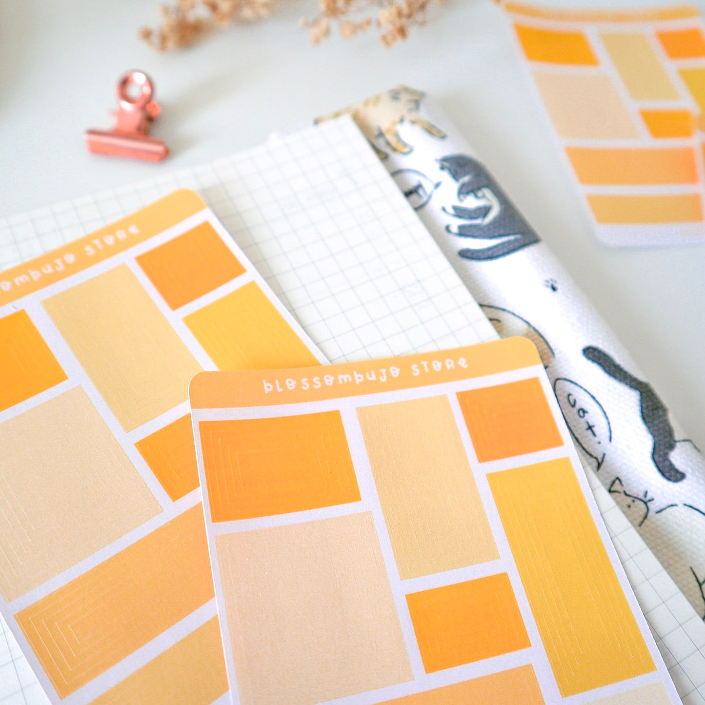 Stickersheet - Yellow Squares