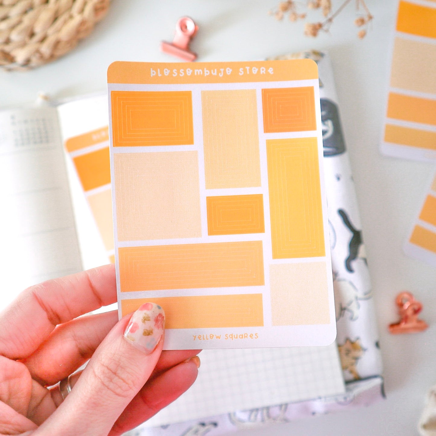 Stickersheet - Yellow Squares