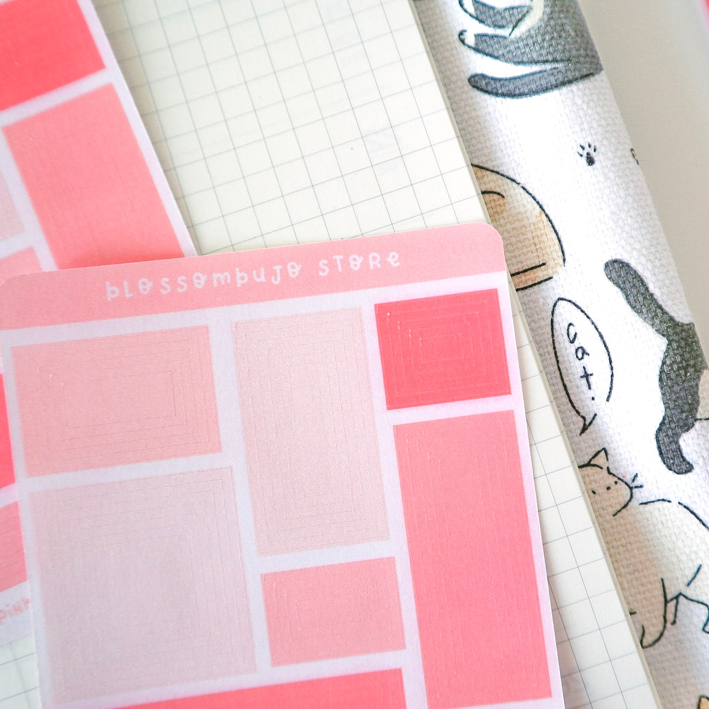 Stickersheet - Pink Squares