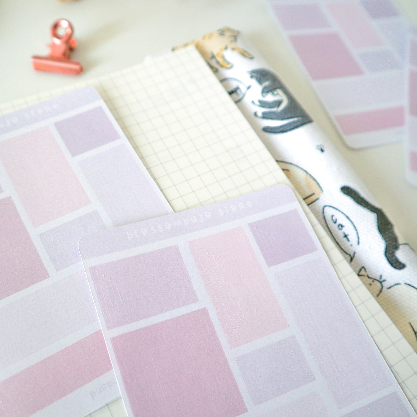 Stickersheet - Purple Squares