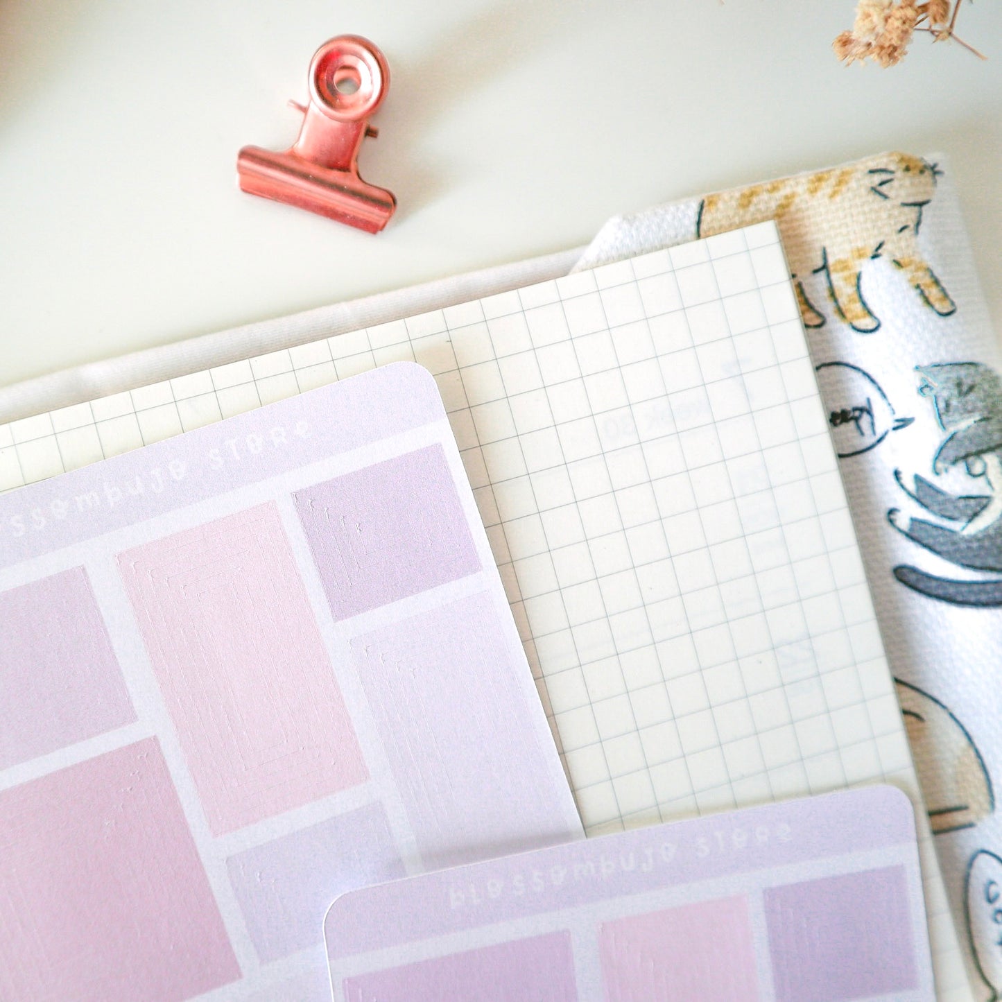 Stickersheet - Purple Squares