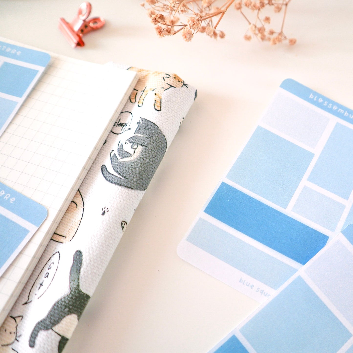 Stickersheet - Blue Squares