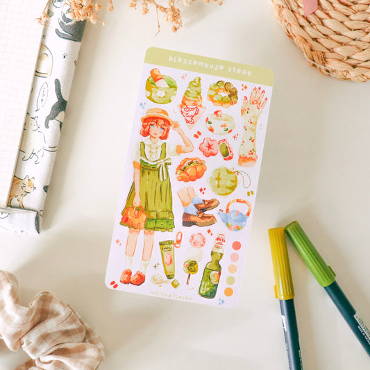 Stickersheet - Matcha Flavor