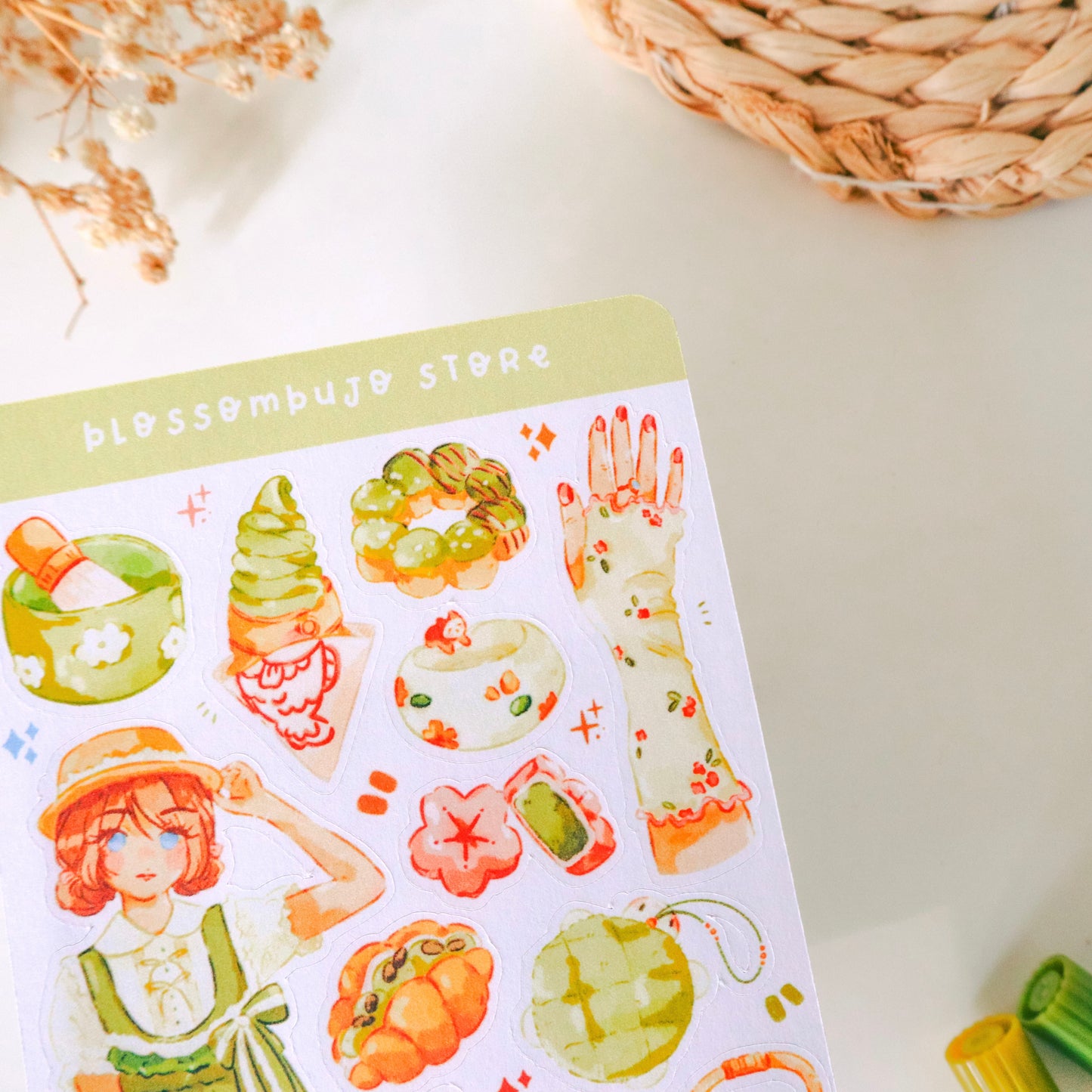 Stickersheet - Matcha Flavor