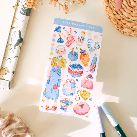 Stickersheet - Blueberry Flavor