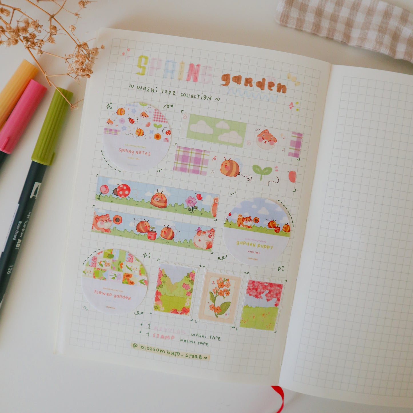 Washi Tape - Garden Puppy