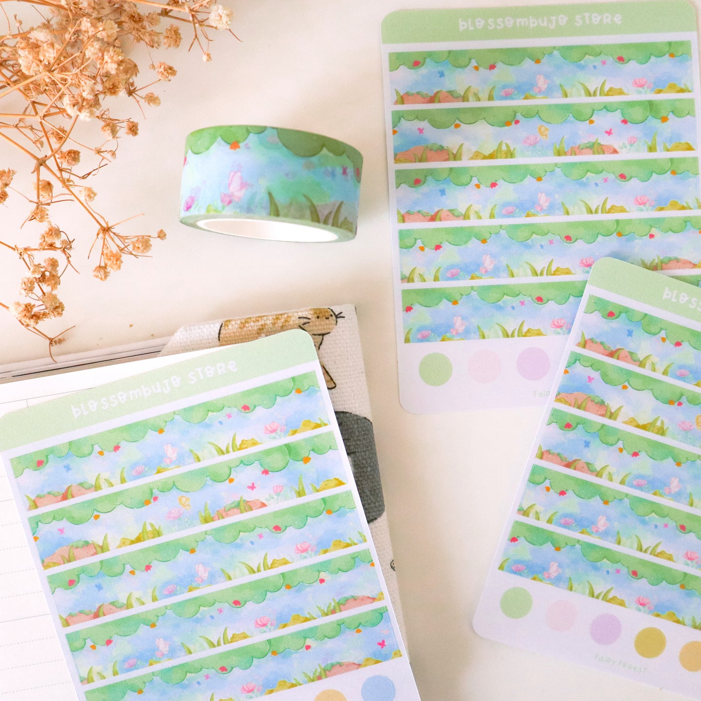 Stickersheet - Washi Tape Fairy Forest