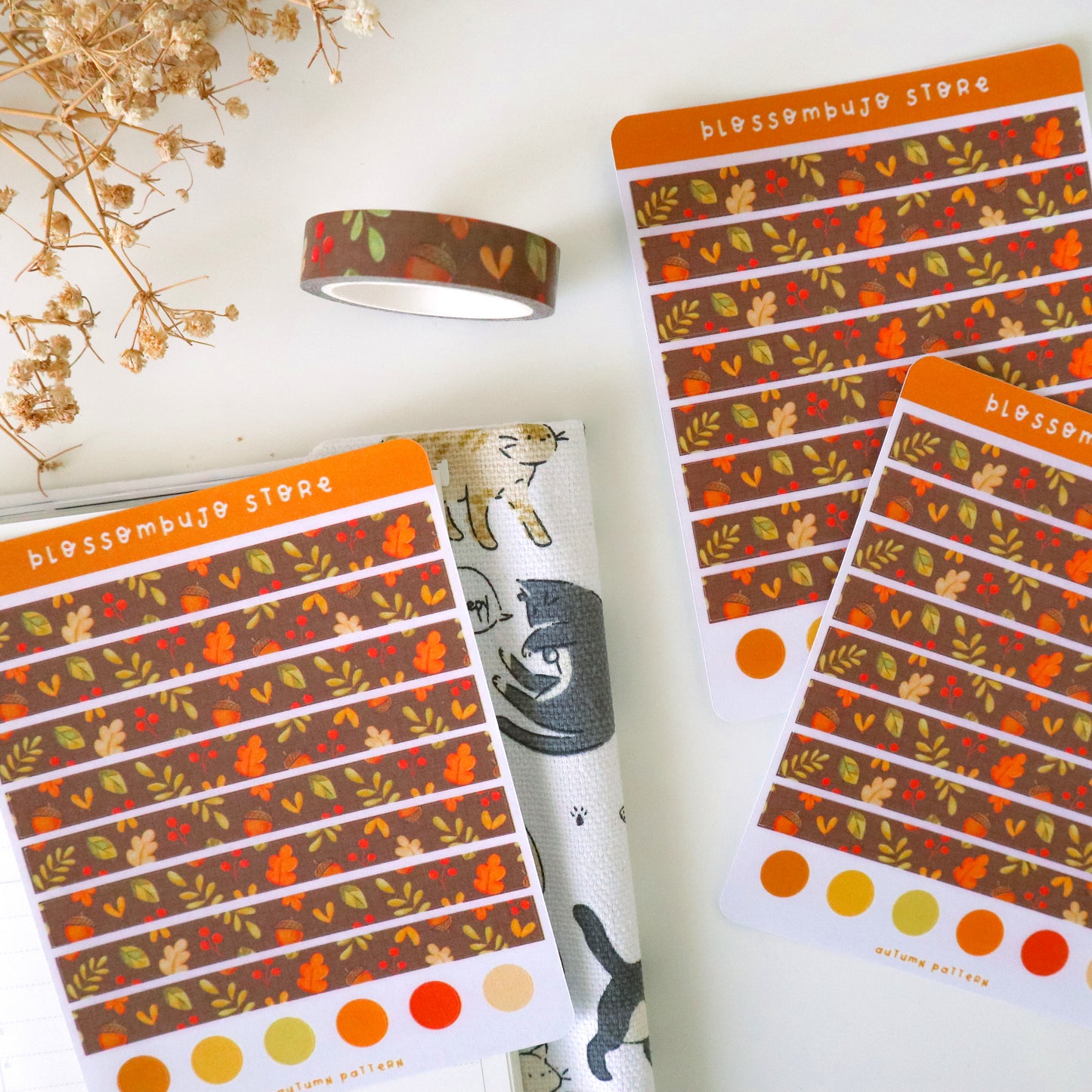 Stickersheet - Washi Tape Autumn Pattern