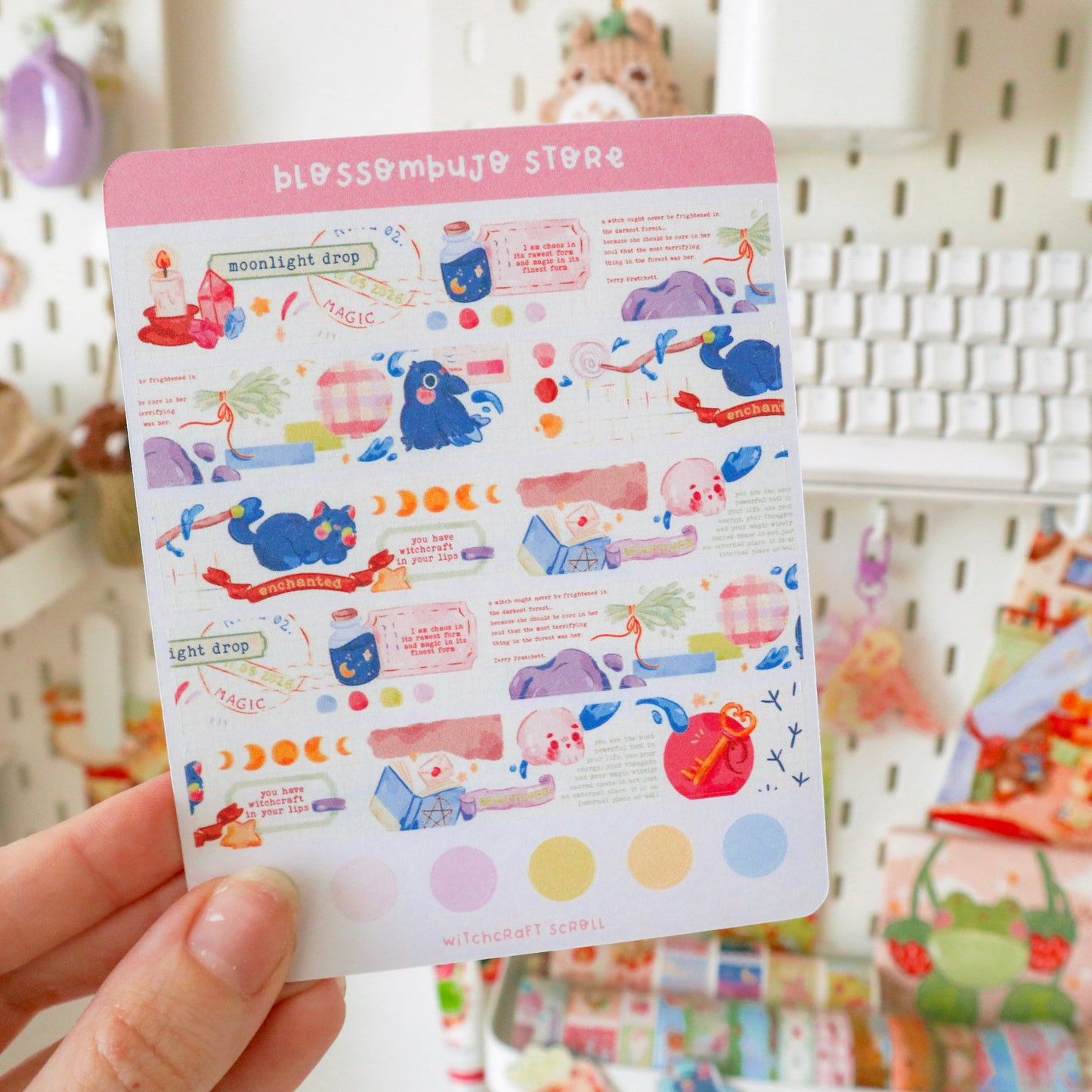 Stickersheet - Washi Tape Witchcraft Scroll