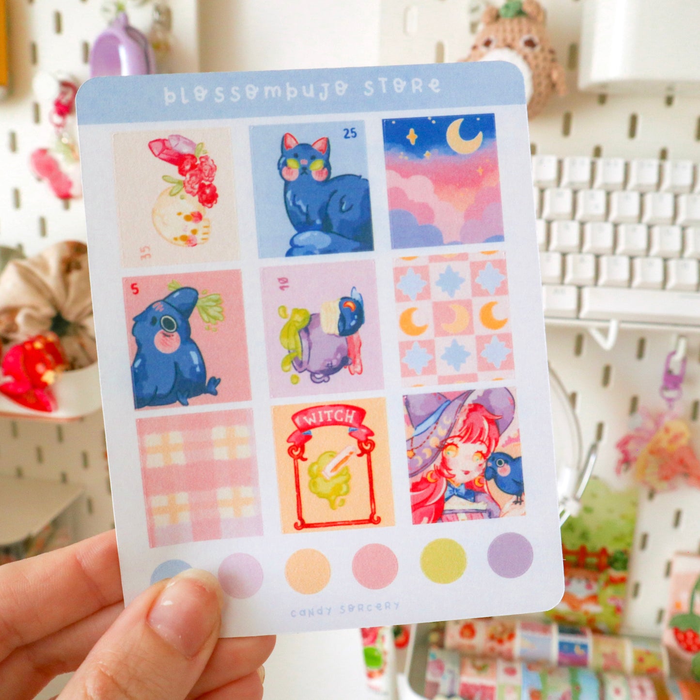 Stickersheet - Washi Tape Candy Sorcery