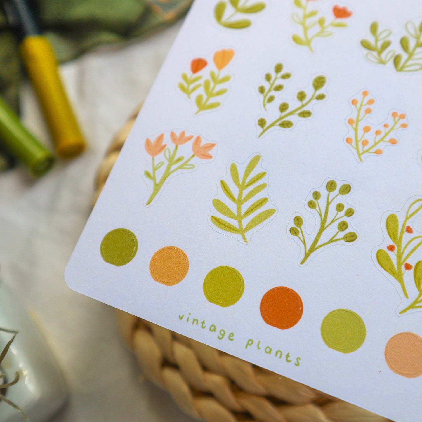Stickersheet - Vintage Plants